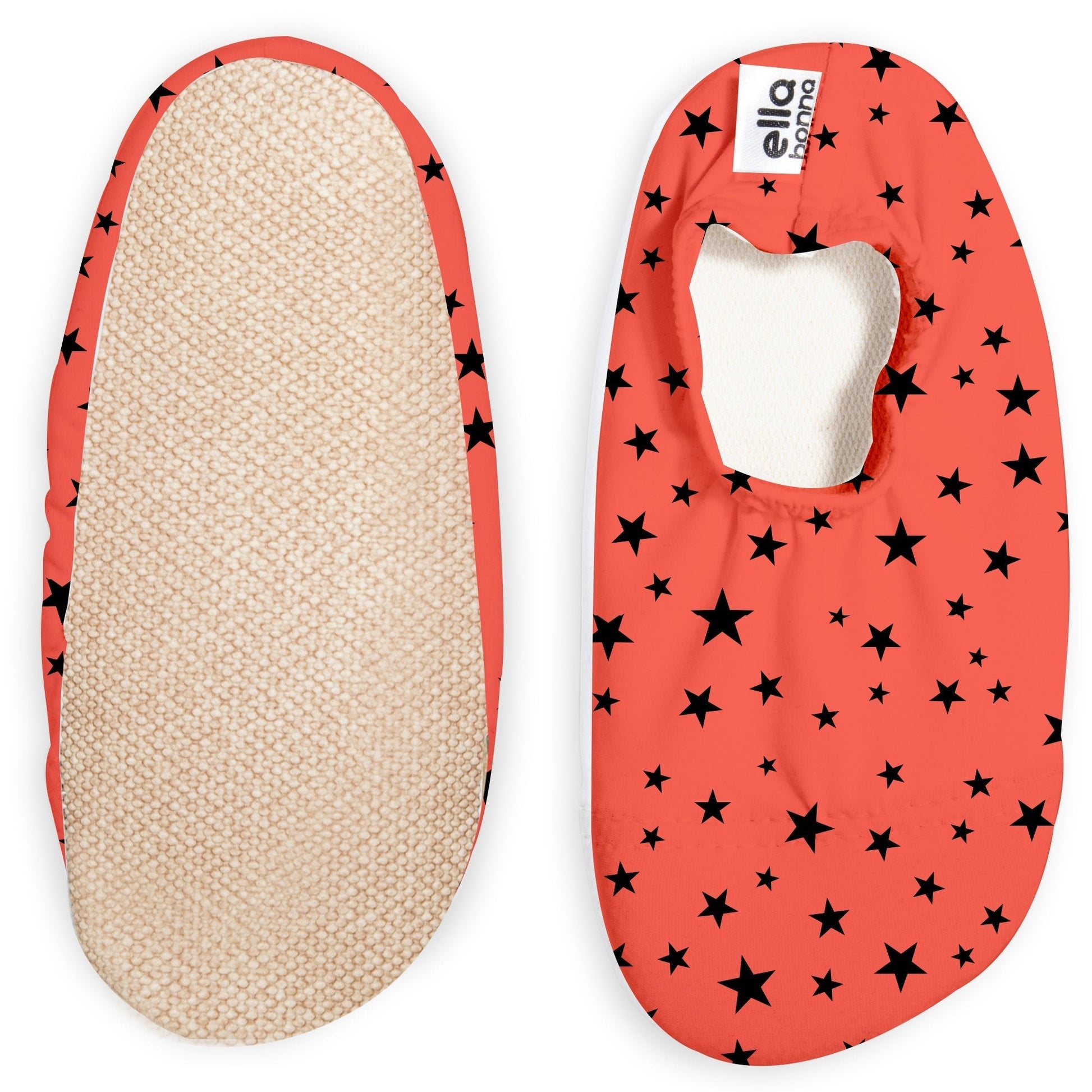 Non - Slip Sole, Unisex Baby, Children's Sea Shoes, Pool Booties, Black Star - Bright House