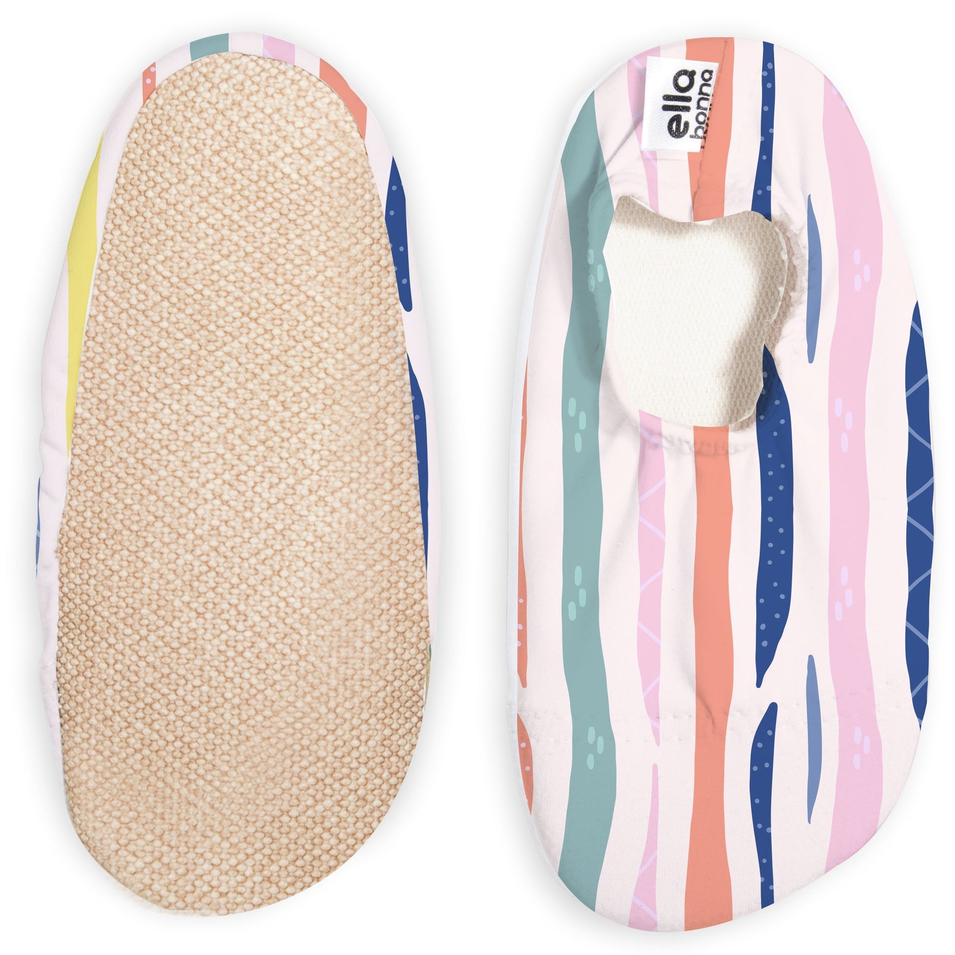 Non - Slip Sole, Unisex Baby, Children's Sea Shoes, Pool Booties, Lines - Bright House