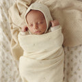 Organic Pointelle Swaddle Blanket + Hat Gift Set - Bright House
