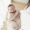 Organic Pointelle Swaddle Blanket + Hat Gift Set - Bright House