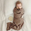 Organic Pointelle Swaddle Blanket + Hat Gift Set - Bright House