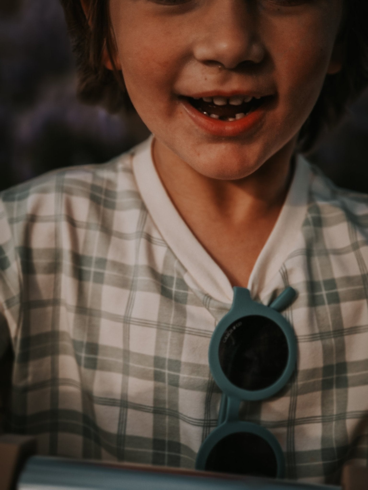 Oversized T-Shirt | Organic Cotton Jersey - Fern Plaid - Bright House