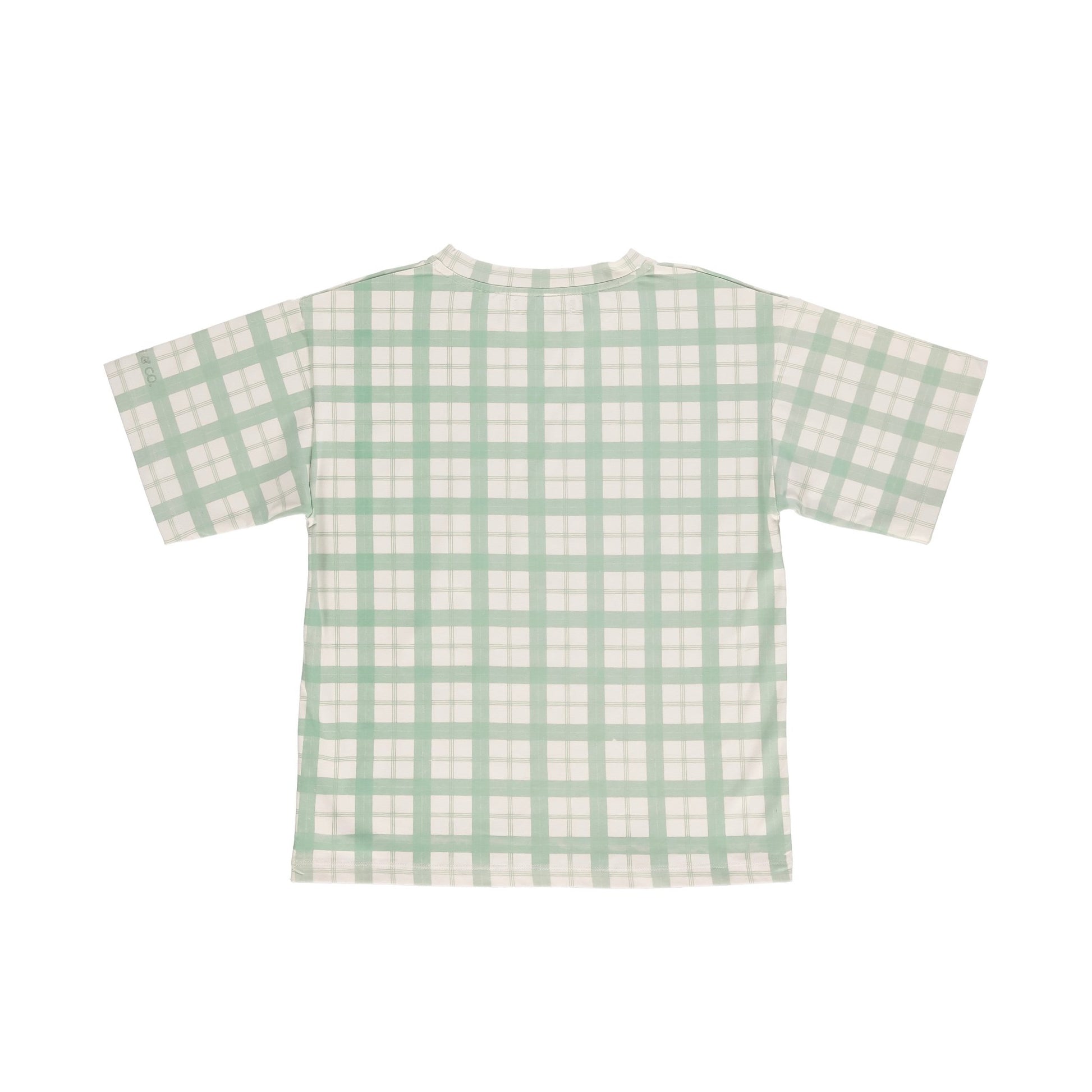 Oversized T-Shirt | Organic Cotton Jersey - Fern Plaid - Bright House