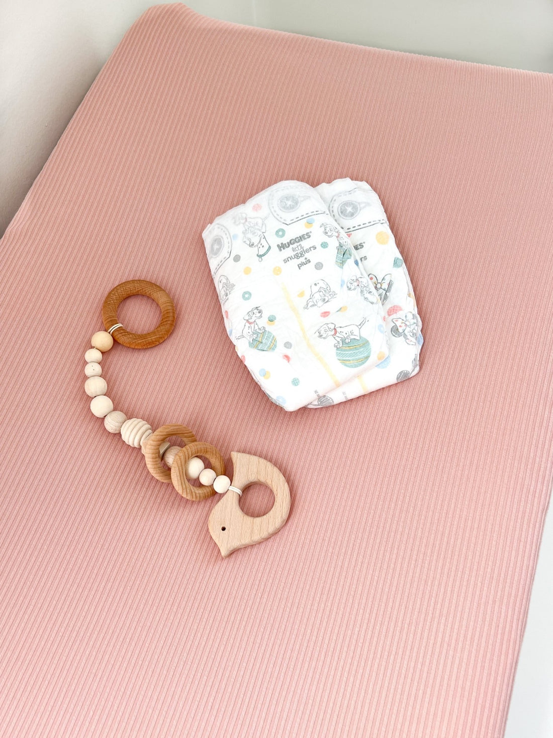 Peony Ribbed Changing Pad Cover - Bright House