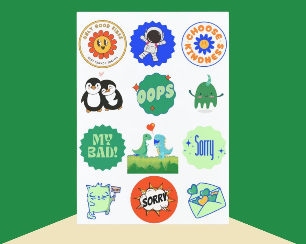 Picture Perfect Apology Stickers for Kids (3 Pack) | Fun Emotional Learning Tools - Little Nest Community