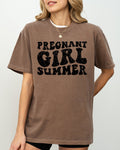Pregnant Girl Summer, Mom to Be Shirt, Baby Announcement, Pregnancy Reveal, Baby Shower Gift, Funny Gift for New Mom Shirt Comfort Colors T-Shirt - Bright House