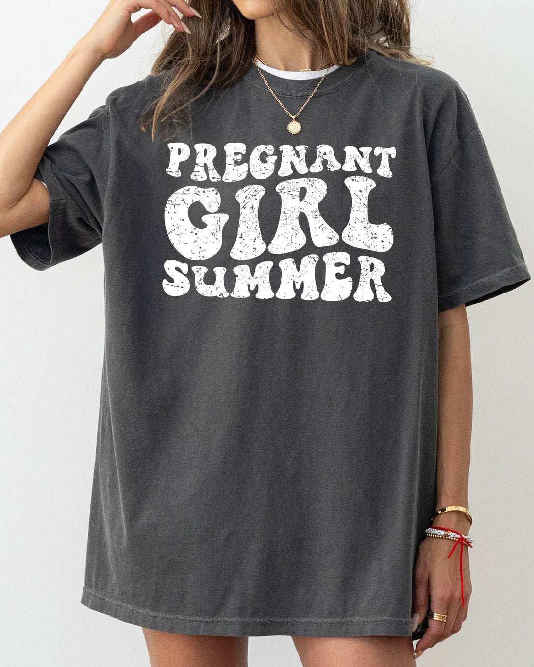 Pregnant Girl Summer, Mom to Be Shirt, Baby Announcement, Pregnancy Reveal, Baby Shower Gift, Funny Gift for New Mom Shirt Comfort Colors T-Shirt - Bright House