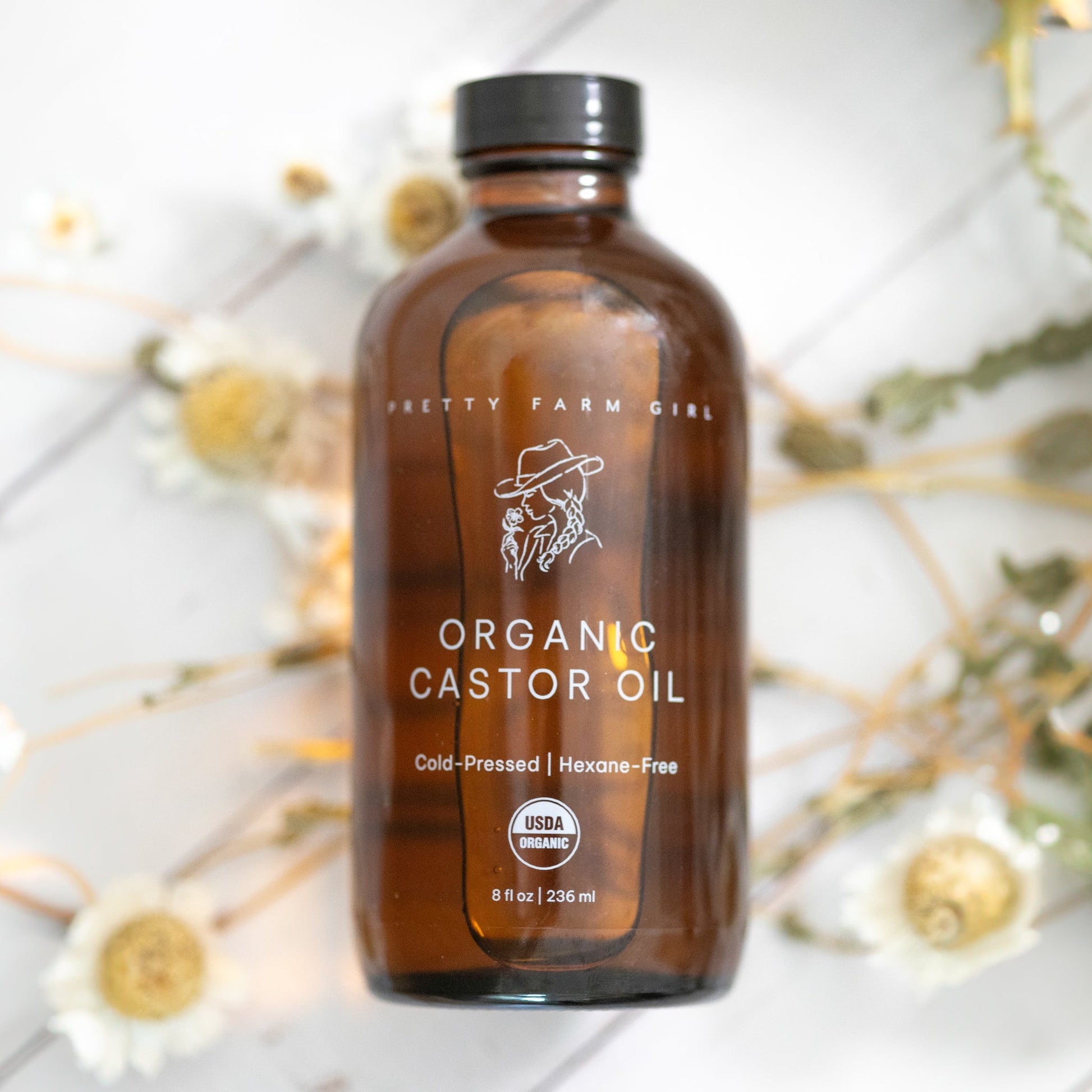 Pure Organic Cold Pressed Hexane - Free Castor Oil - Bright House