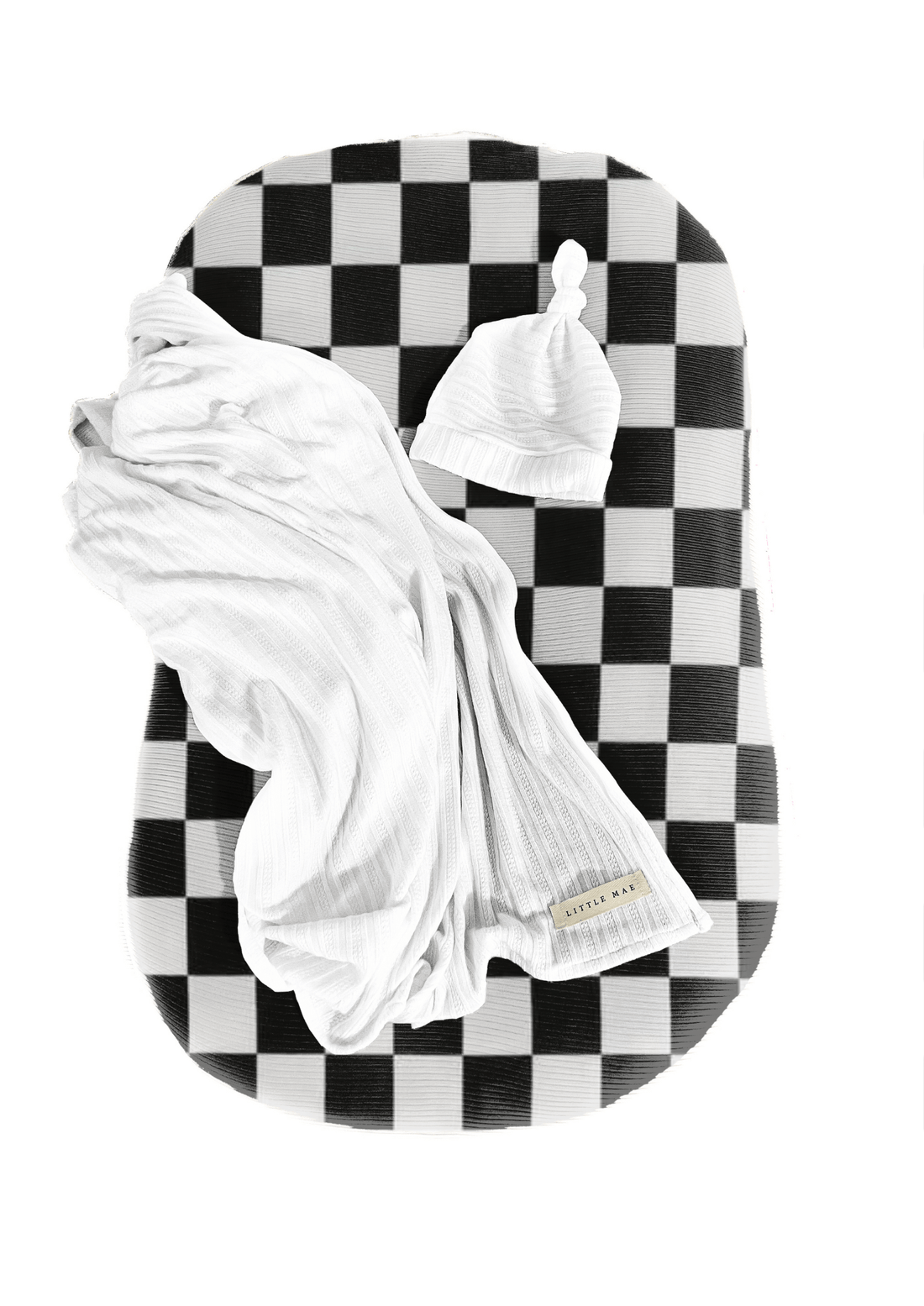 Race Checkered Baby Lounger Cover - Bright House