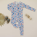 Red White & Blooms Bamboo Zippy Romper - Bright House
