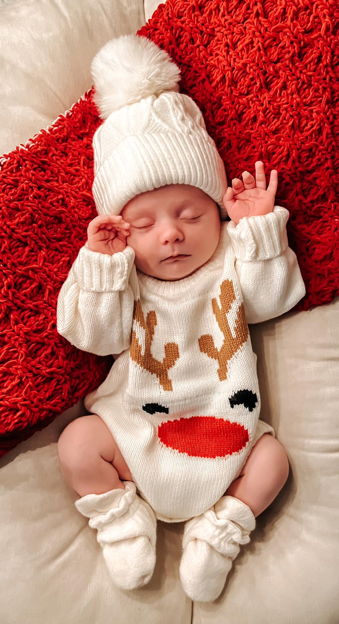 Reindeer Knit Sweater Romper - Bright House