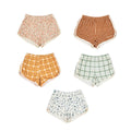 Retro Shorts | Organic Cotton Terry - Fern Plaid - Bright House