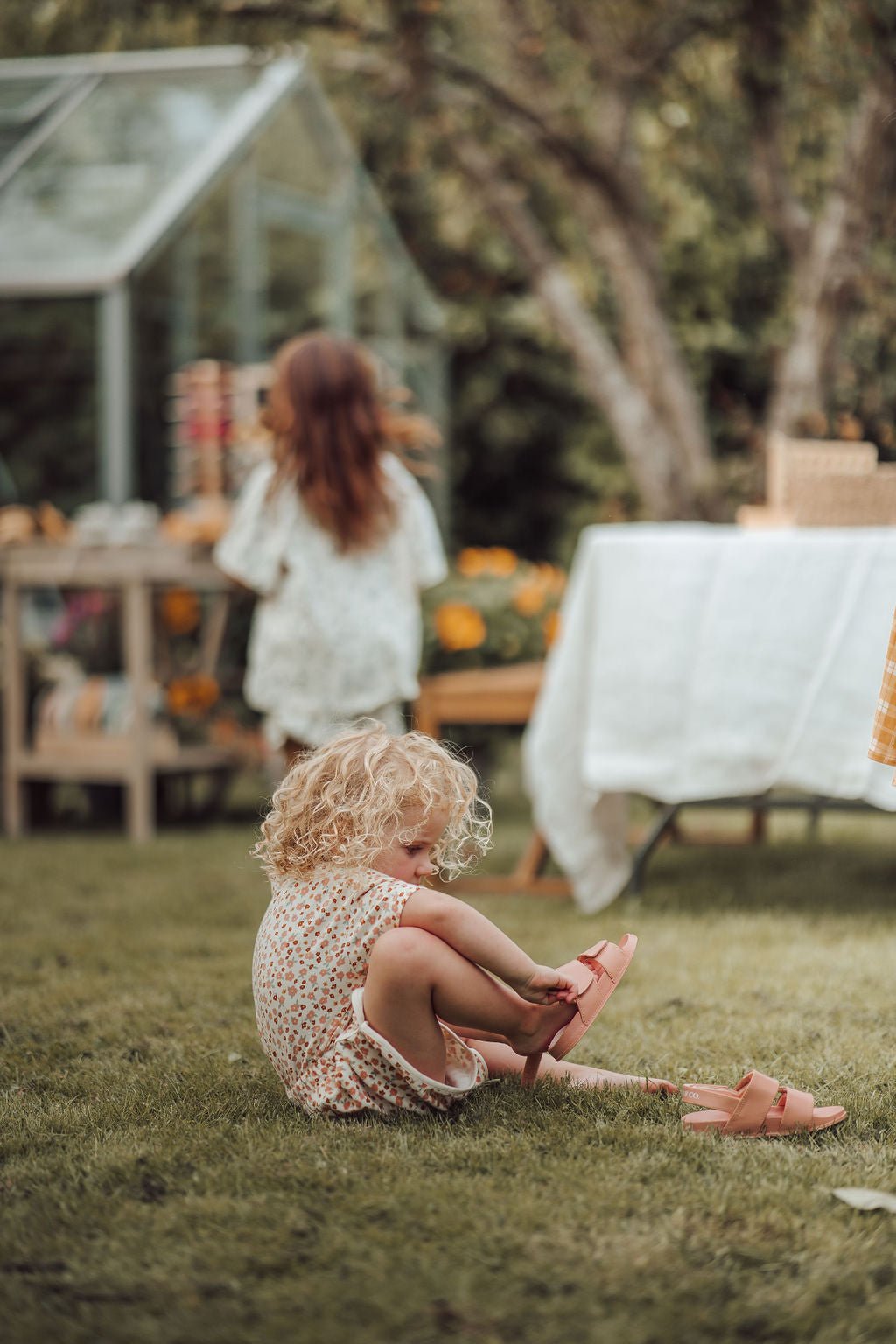 Retro Shorts | Organic Cotton Terry - Sunset Meadow - Bright House