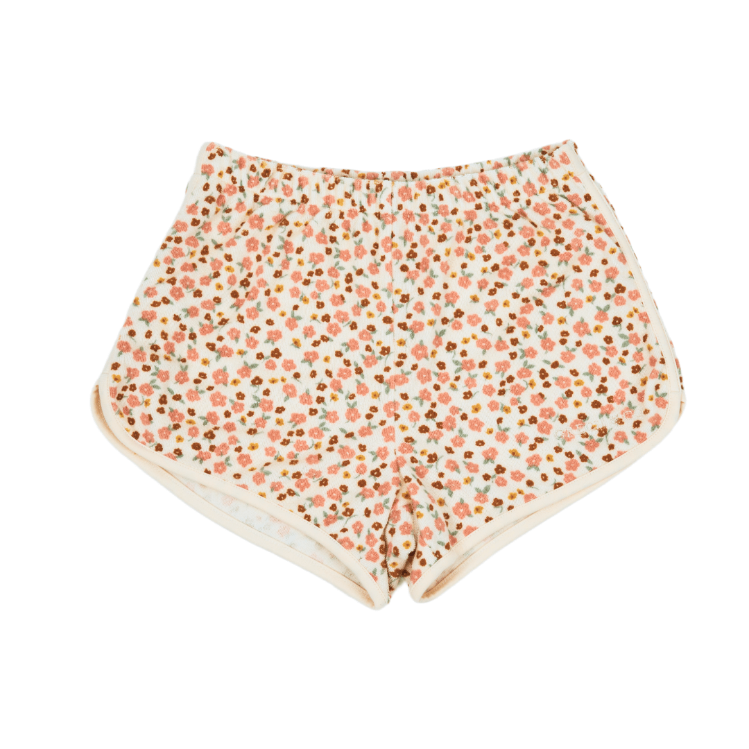 Retro Shorts | Organic Cotton Terry - Sunset Meadow - Bright House