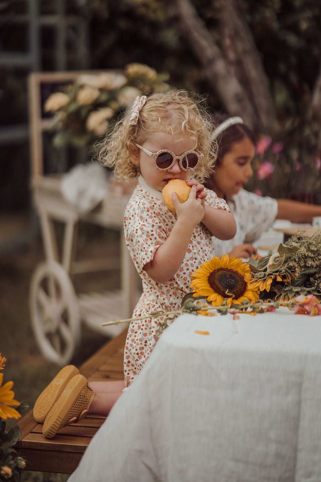 Retro Shorts | Organic Cotton Terry - Sunset Meadow - Bright House