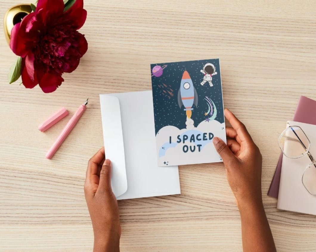 Rocket Regrets | Fun Sorry Cards for Young Kids - Little Nest Community