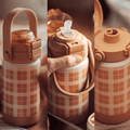 Sip + Chug 2 in 1 Thermo Water Bottle 12 oz. | Sienna Gingham - Bright House