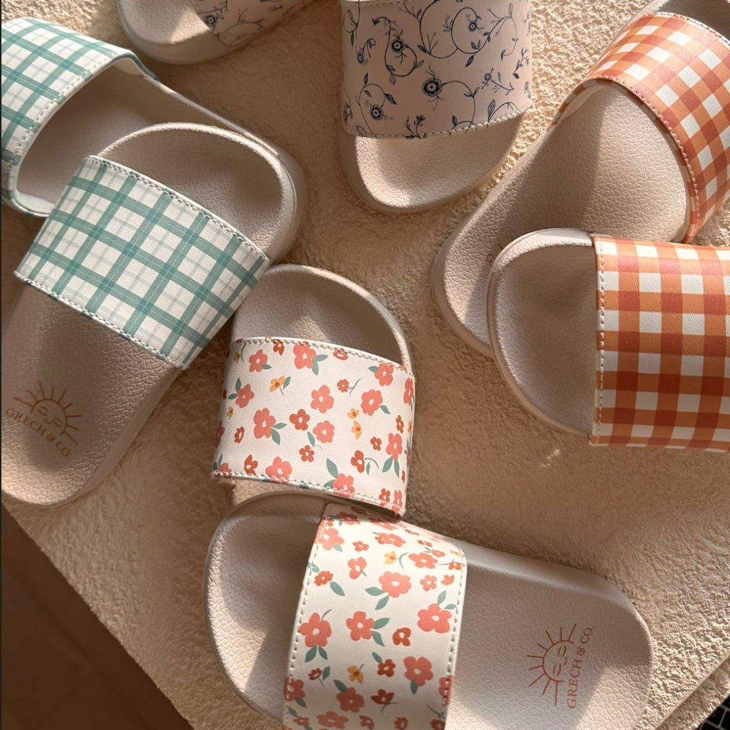 Slide Sandal | Fern Plaid - Bright House