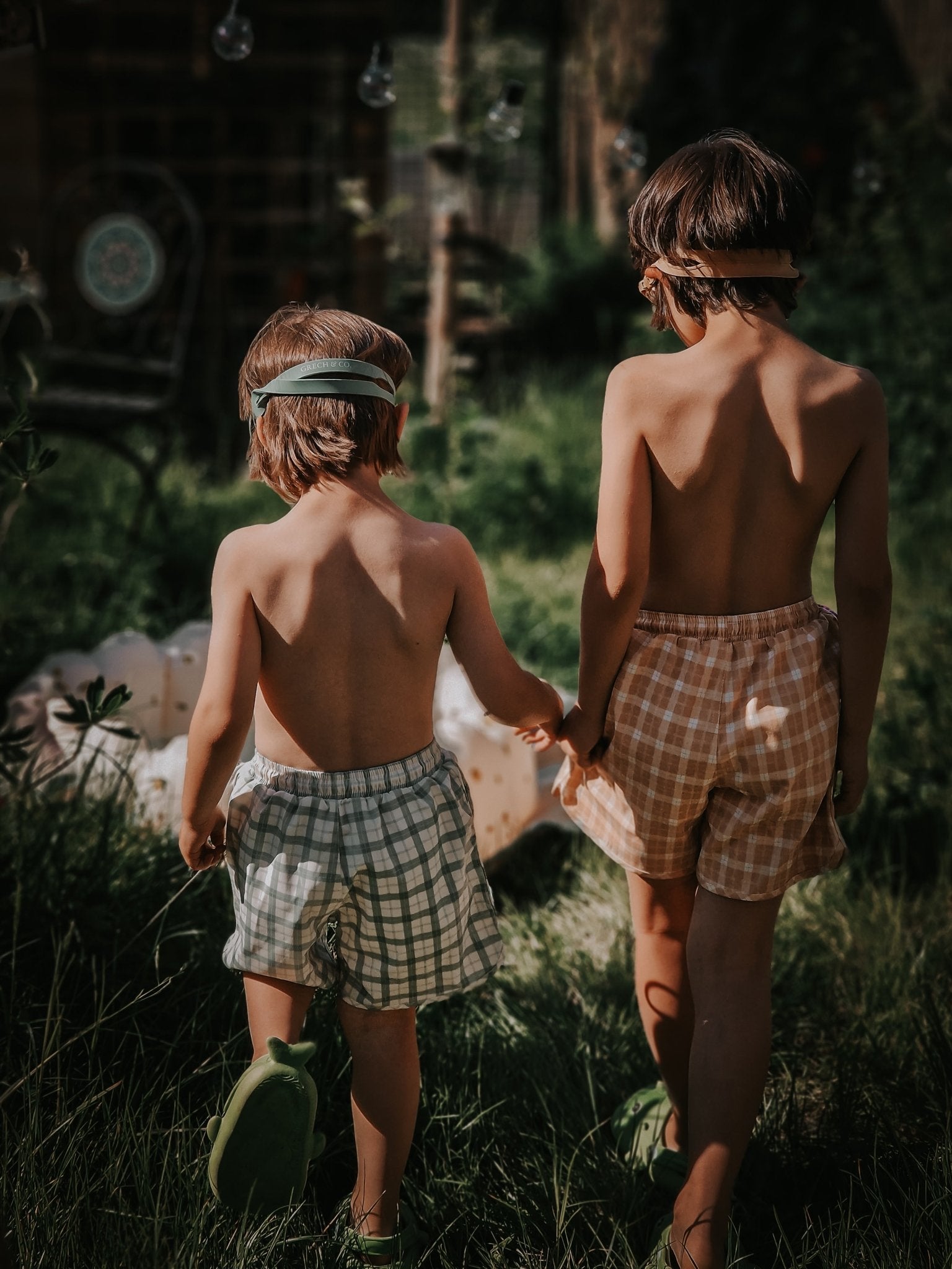 Swim Trunks | UPF + Recycled - Buckwheat Plaid - Bright House