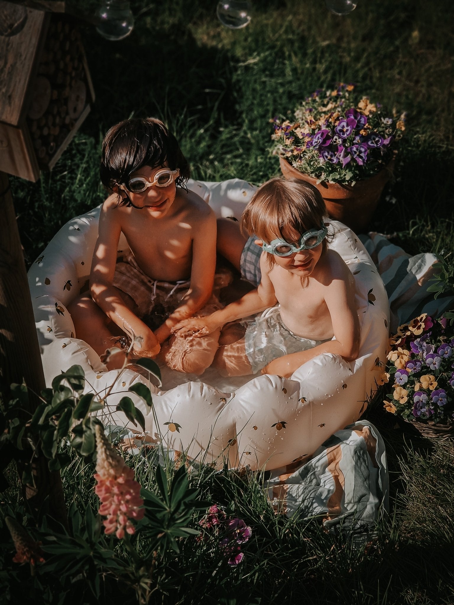 Swim Trunks | UPF + Recycled - Buckwheat Plaid - Bright House