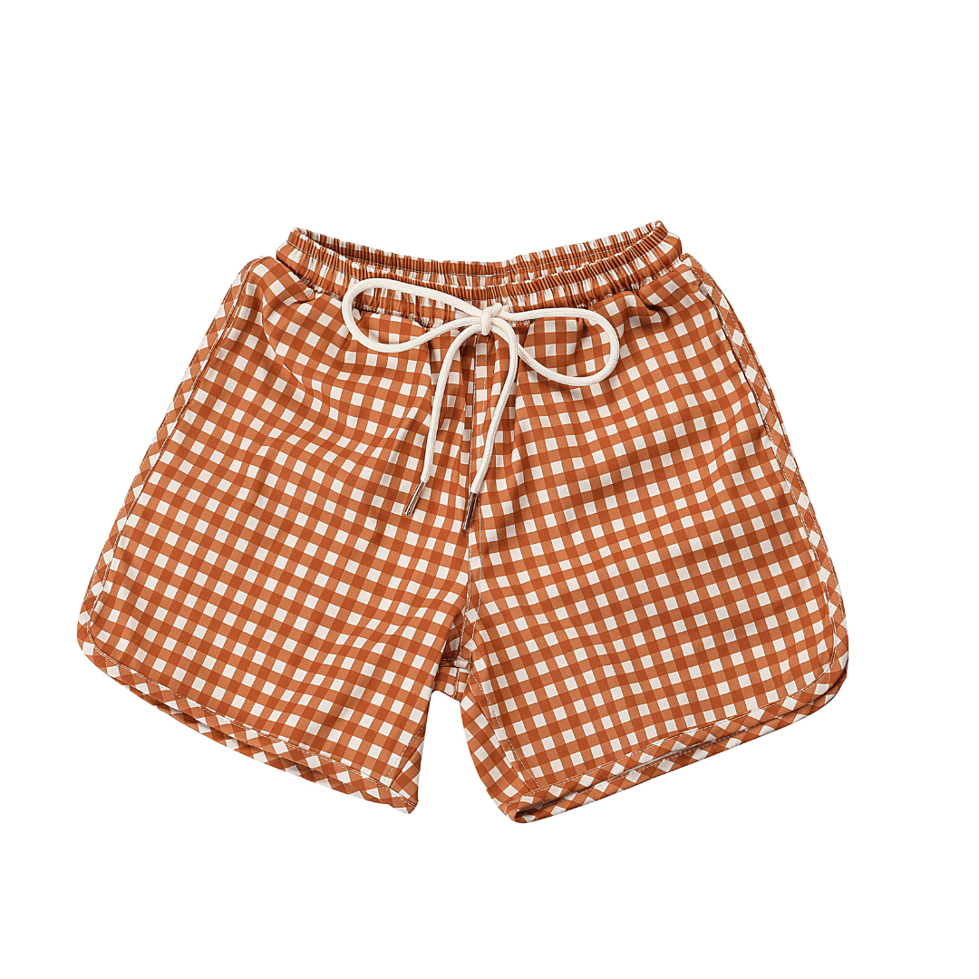 Swim Trunks | UPF + Recycled - Sienna Gingham - Bright House