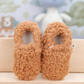 Teddy Baby Booties House Slippers, Non - Slip Sole, Organic Cotton Lining, Home Nursery Shoes Taba - Bright House