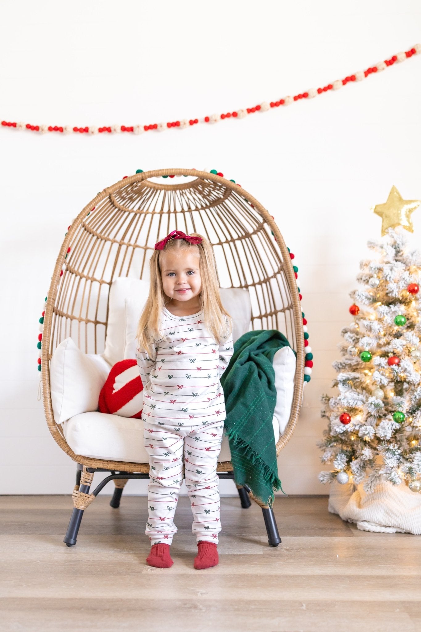 Tied with a Bow Christmas Organic Cotton Set - Bright House