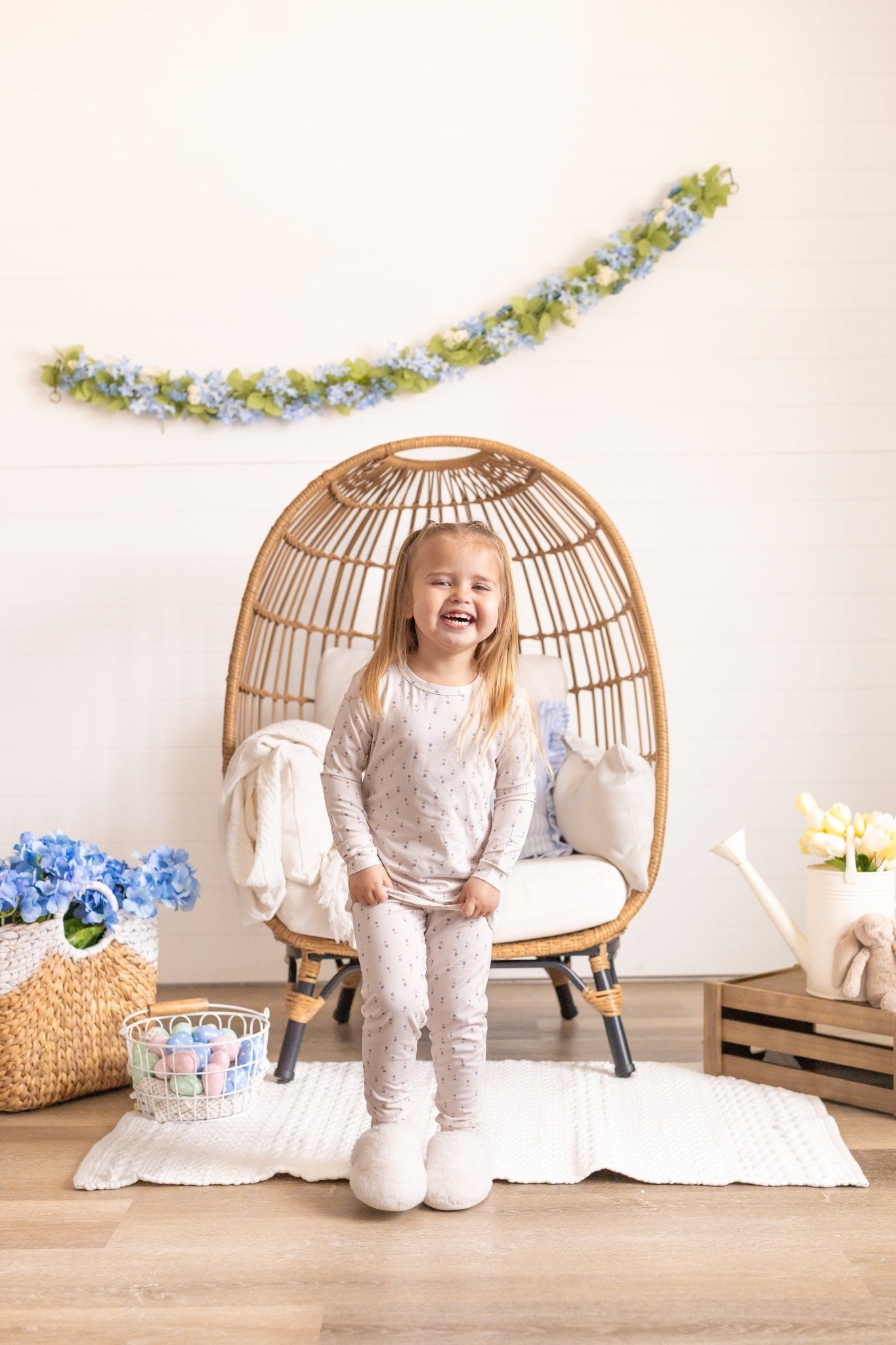 Tiny Tulips 2pc Bamboo Pajamas - Bright House