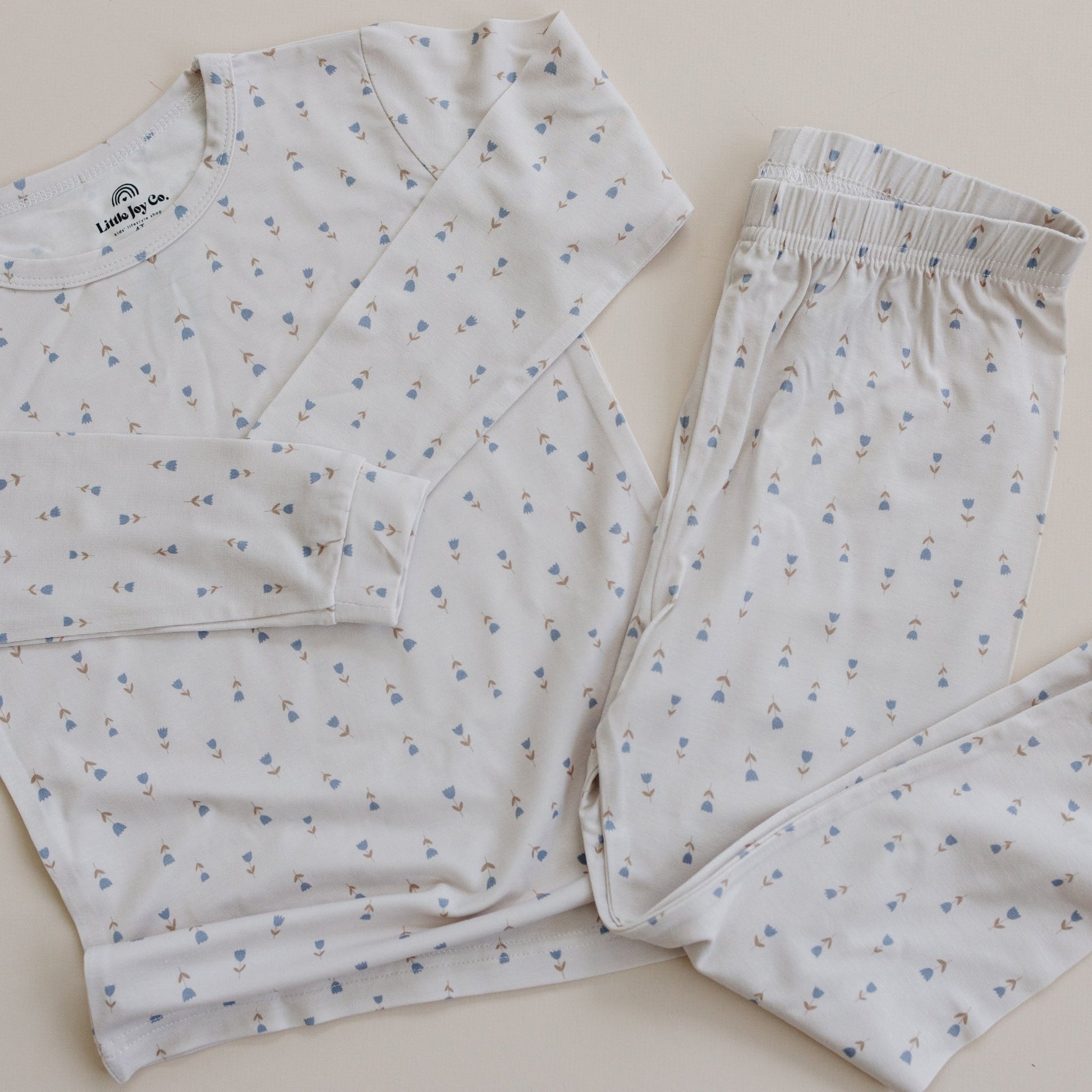 Tiny Tulips 2pc Bamboo Pajamas - Bright House