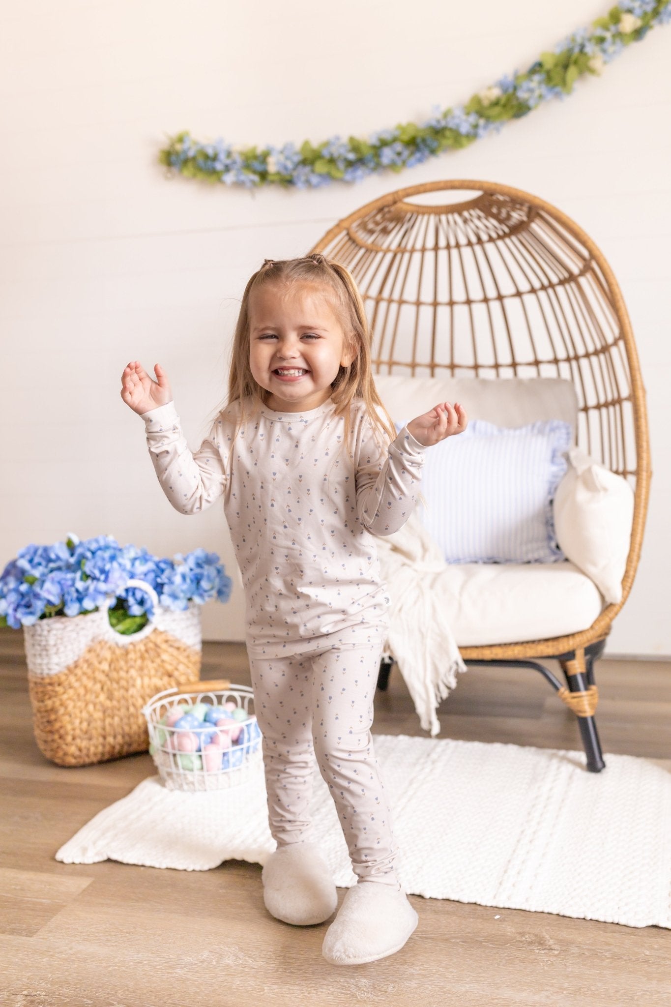 Tiny Tulips 2pc Bamboo Pajamas - Bright House