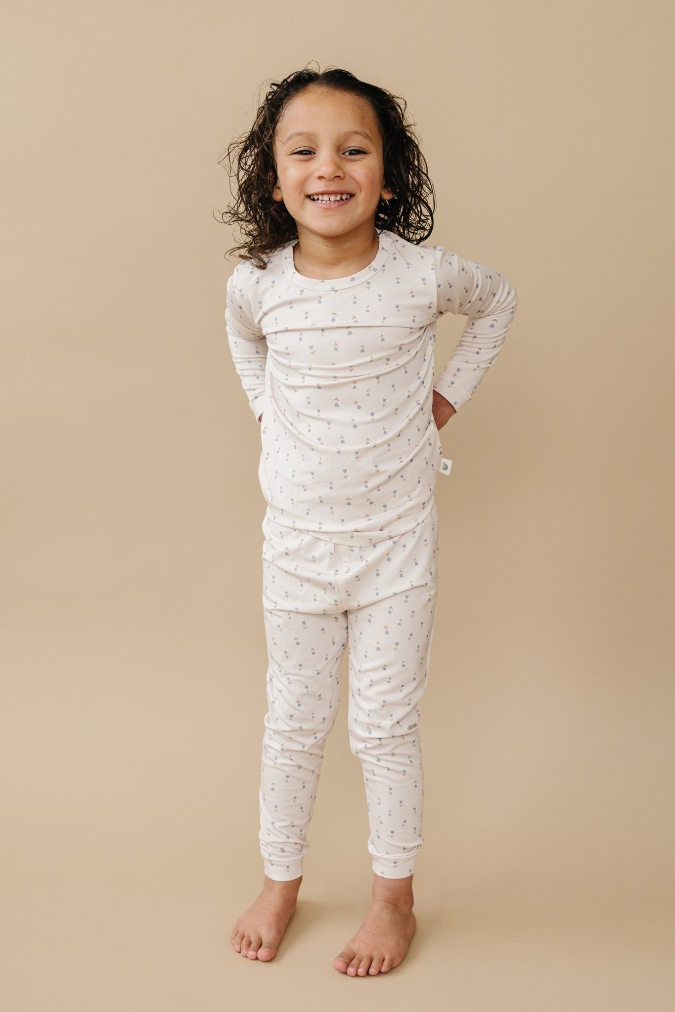 Tiny Tulips 2pc Bamboo Pajamas - Bright House