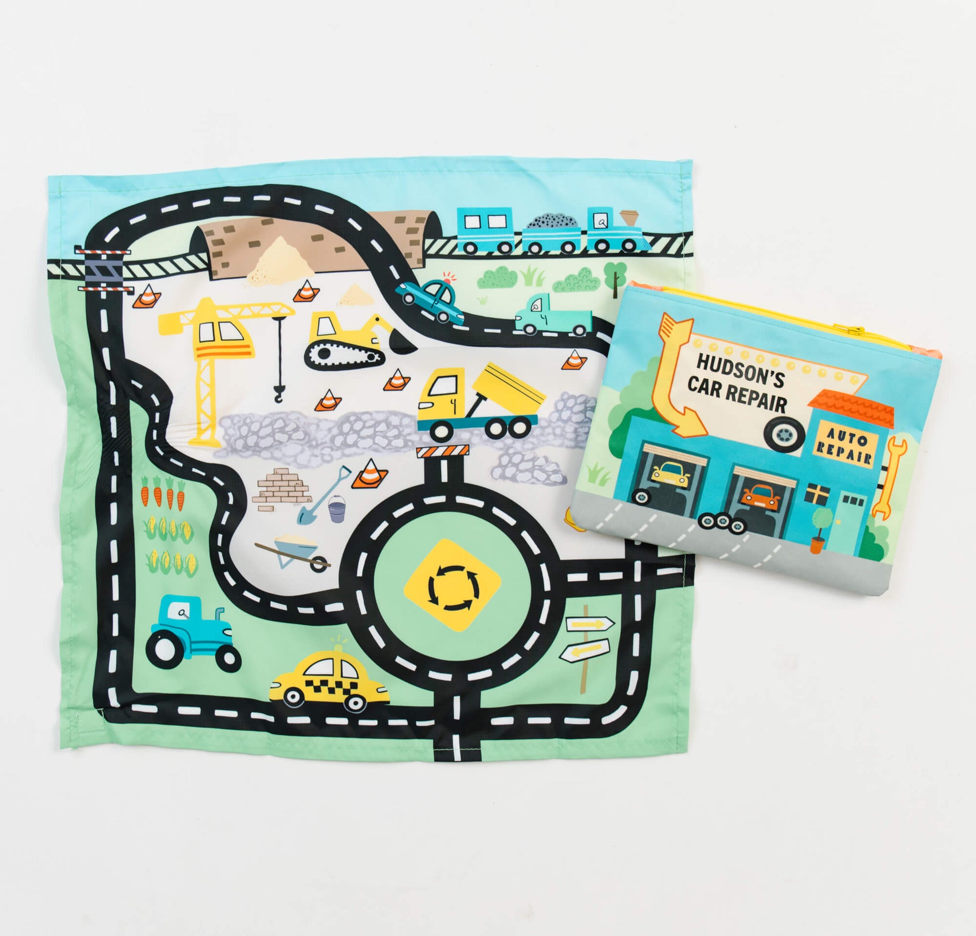 Toy Car Mat & Pouch: All - in - one Travel Entertainment! - Bright House