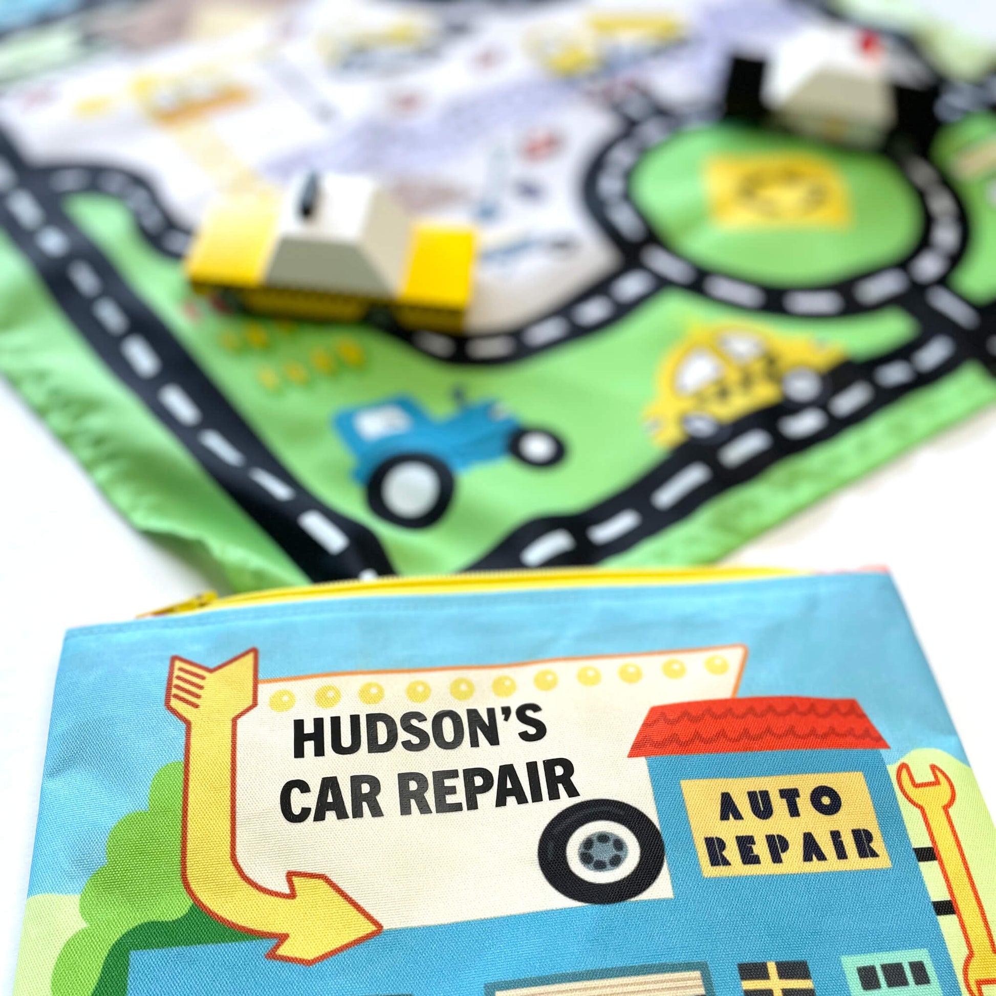 Toy Car Mat & Pouch: All - in - one Travel Entertainment! - Bright House