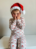 Vintage Santa Bamboo Christmas Pajamas - 2pc Set - Bright House