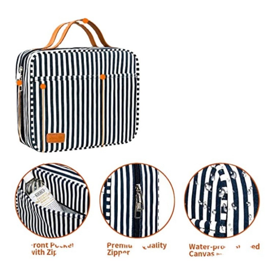 Waterproof Wash Bag, Wash Bag, Cosmetic Bag, Wash Set with Hook Travel Set Storage Bag, Toiletry Bag - Bright House