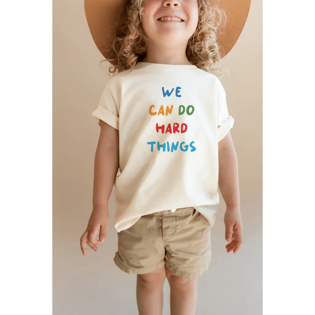 We Can Do Hard Things Kids Graphic T-Shirt - Bright House