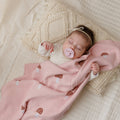 Whimsy Collection - Luxury 100% Cotton Knit Swaddle Baby Blanket - Bright House