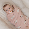 Whimsy Collection - Luxury 100% Cotton Knit Swaddle Baby Blanket - Bright House