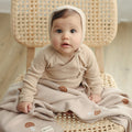Whimsy Collection - Luxury 100% Cotton Knit Swaddle Baby Blanket - Bright House