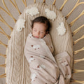 Whimsy Collection - Luxury 100% Cotton Knit Swaddle Baby Blanket - Bright House