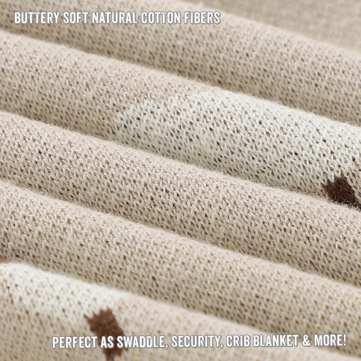 Whimsy Collection - Luxury 100% Cotton Knit Swaddle Baby Blanket - Bright House