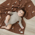 Whimsy Collection - Luxury 100% Cotton Knit Swaddle Baby Blanket - Bright House
