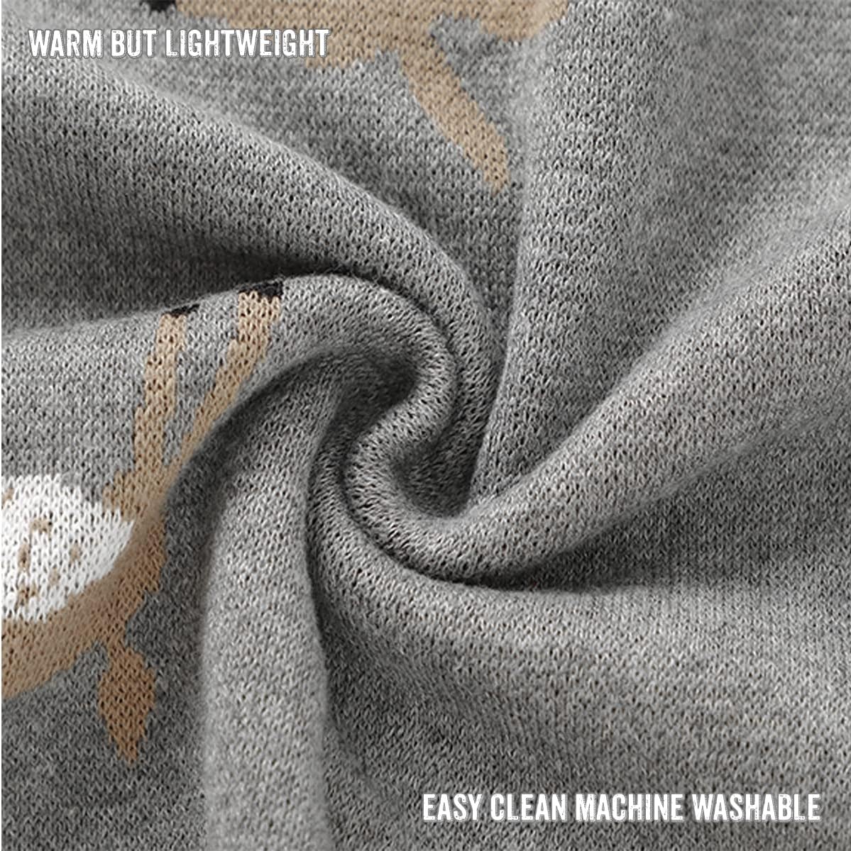 Whimsy Collection - Luxury 100% Cotton Knit Swaddle Baby Blanket - Bright House