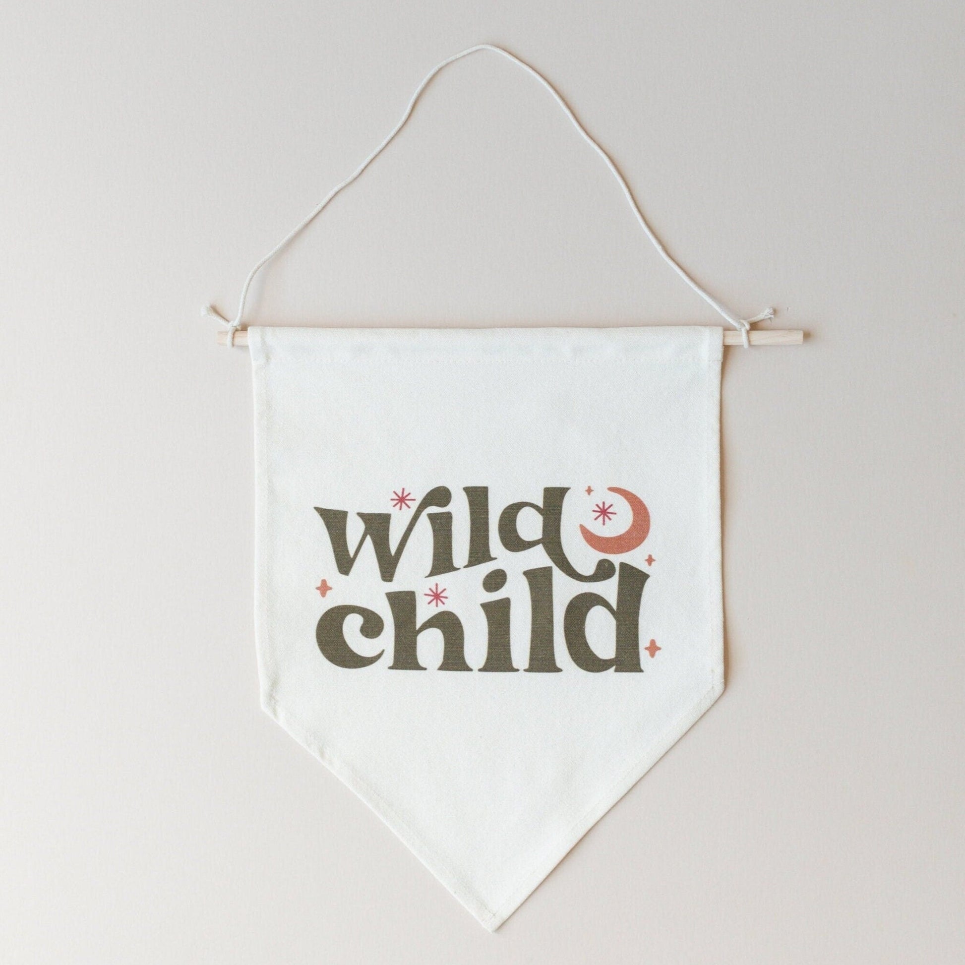 Wild Child Canvas Pennant - Bright House