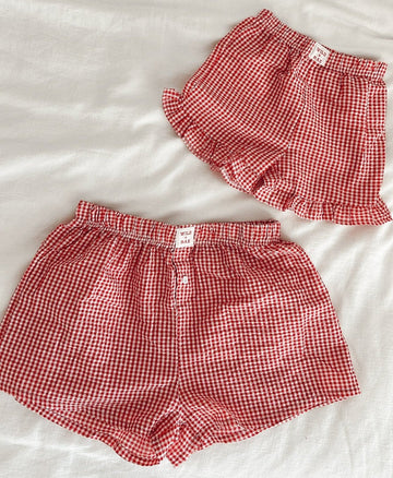 Wild + Rae Red Gingham Shorts - Bright House