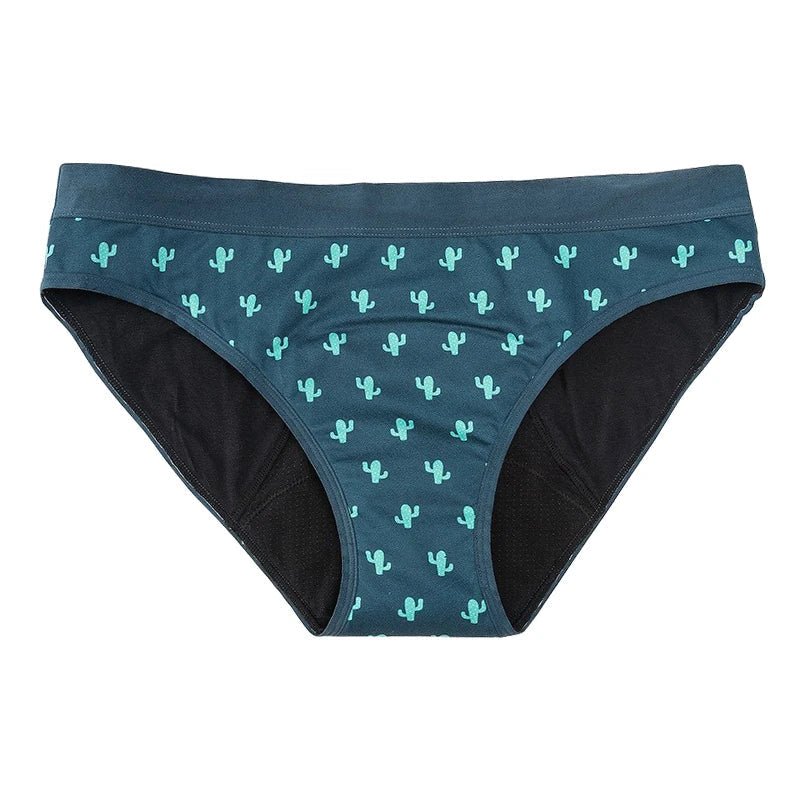 Youth Cacti/Floral Cotton Menstrual Panties - Bright House